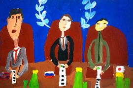 Бурдюгов Иван, 10 лет, Президенты, б, гуашь, ВОДХГ, г. Волгоград