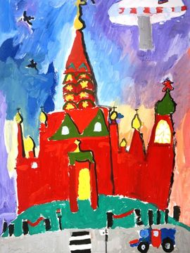 Давыдов Егор, 7 лет, Москва - столица, б., гуашь, ВОДХГ, г. Волгоград