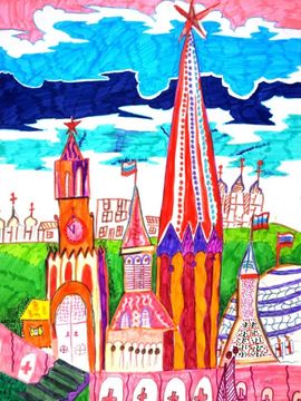 Ключ-Войтова Настя, 9 лет, Утро красит нежным светом, б., флом., Кузьмичевский худ.класс, Волгоградская обл.