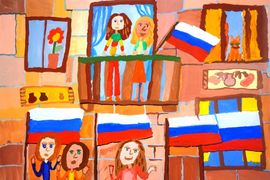 Рудко Ульяна, 8 лет, Праздник, б., гуашь, ВОДХГ, г. Волгоград