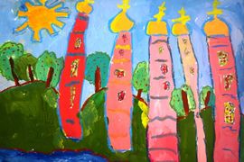 Гончарова Галя, 5 лет, Москва Златоглавая, б., смеш.тех., ВОДХГ, г. Волгоград