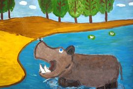 Кулиев Роман, 12 лет, Лесная академия, б., гуашь