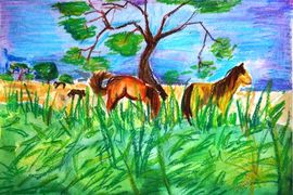 Машкова Юлия, 11 лет, Кони, б., смеш. тех., г. Волгоград