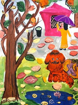 Потапова Марина, 11 лет, Интересная лужа, б., гуашь, ЦДТ, г. Дубовка