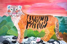 Пьянзина Анна, 11 лет, Амурчик или приключения тигрёнка, ДХШ №4, г. Саранск, респ. Мордовия
