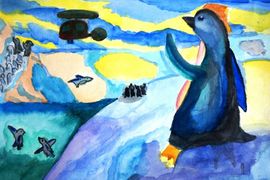 Сидоренко Полина, 11 лет, Досвиданья, б., акварель
