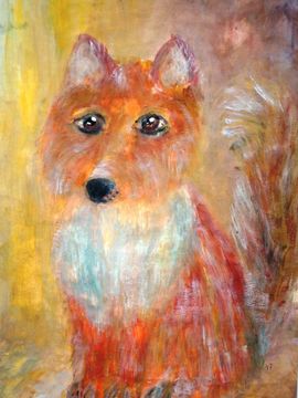 Филимонова Злата, 14 лет, Портрет Каштанки, б., гуашь, Музей им. В. М. и А. М. Васнецовых, г. Киров