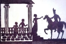 Бахаева Лада, 14 лет, 1812 год. Расставание, цв.б., смеш.техн., ДХШ №2, г.Липецк