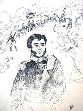 Большакова Эллада, 14 лет, Генерал Раевский, б.,тушь, ДШИ №5, г.Ярославль