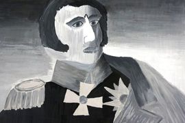 Верещагин Максим, 14 лет, Портрет Раевского, б.,гуашь, Изостудия музея К.Циолковского, г.Энгельс