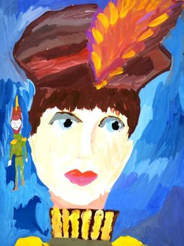 Командыкова Даша, 10 лет, Портрет гусара, б.,гуашь, Таврическая ДШИ, Омская обл.