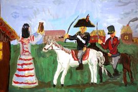 Крупеев Кирилл, 11 лет, Наполеон на русской щемле, б.,гуашь, ДХШ, г.Славянск-на-Кубани, Краснодарский край