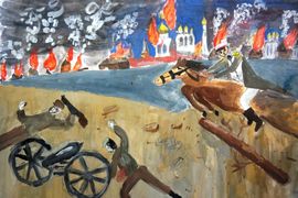 Чиркова Василиса, 11 лет, Москва за нами, б.,гуашь, ДХШ №1, г.Липецк