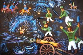 Чупрогнина Анастасия, 12 лет, И грянул бой, б.,гуашь, Исилькульская ДШИ, Омская обл.