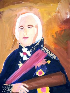 Щелкунов Артем, 7 лет, Портрет адмирила Ушакова, б., гуашь, ВОДХГ, г.Волгоград