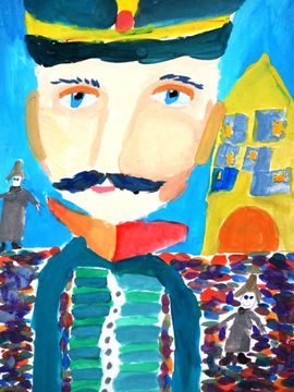 Янченко Анастасия, 8 лет, Бородинское время, б.,гуашь, Таврическая ДШИ, Омская обл.