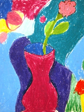 Барон Илья, 8 лет, Ваза с цветами, б., пастель, г. Волгоград