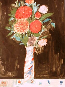 Сергазаев Аскар, 9 лет, Букет, б., гуашь, ВОДХГ г. Волгоград