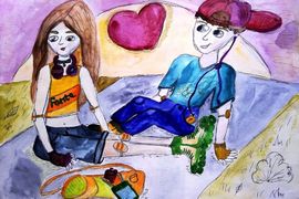 Подтихова Даша, 10 лет, На роликах, б.,смеш.техн.