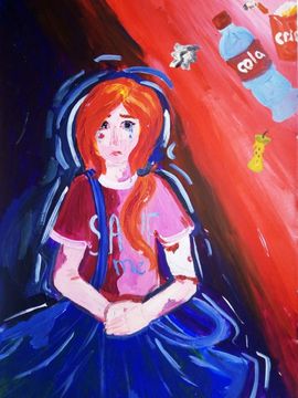 Ильичева Катя, 12 лет, Остановите загрязнение!, б., акрил, г. Волгоград