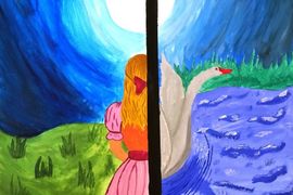 Кузюба Екатерина, 15 лет, иллюстрация к сказу Одолень трава Бориса Лощилина, б., гуашь, ЦДТ, г. Урюпинск
