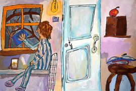 Лексукова Евгения, 8 лет, стихотворение Больничная мелодия, Михаил Гринин, б., смеш. тех., г. Волгоград