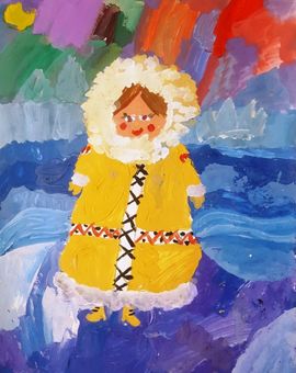 Кириченко Маша, 8 лет, Эскимоска, б., гуашь