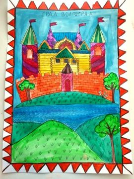 Саканян Милена, 8 лет, лубок, акварель