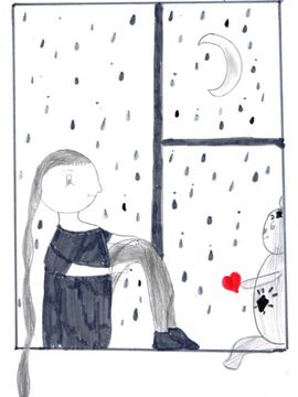 Новицкая Дарья, 9 лет. Мечтатели. Смеш. техника. Нижегородская обл., п.Пильна