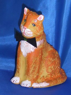 Левщанова Ирина.  Кот ученый.  Глиняная игрушка. Нижегородская обл., п.Пильна. ЦДТ
