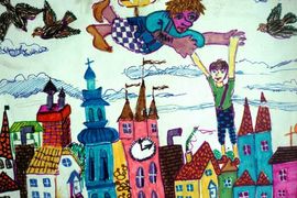 Замятина Валерия, 12 лет, Малыш и Карлсон, б., флом., ДШИ, с.Лузино, Омская обл.