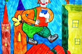 Панфилов Антон, 9 лет, Карлсон с вареньем, б., флом., п. Нововаршавка, Омская обл.