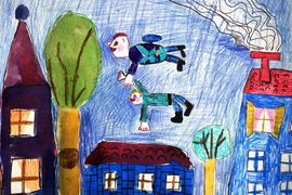 Смирнов Андрей, 9 лет, Малыш и Карлсон, б., смеш.техн., ДШИ, г.Волгодонск