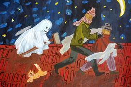 Уварова Светлана, 15 лет, Привидение и грабители, б., гушаь, ДХШ, г.Великий Устюг