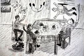 Феодосов Денис, 10 лет, Карлсон, б.,гел.ручка, ДШИ, г.Волгодонск