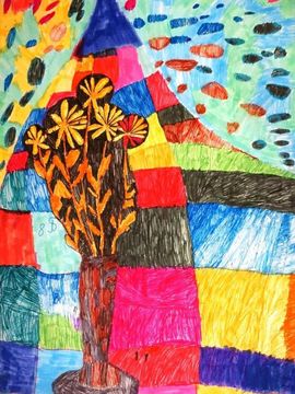 Дьяконова Алина, 6 лет, Прекрасный букет, б., фломастеры