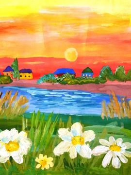 Позняк Толя, 10 лет, Географические особенности нашей страны, б., гуашь, г. Дубовка