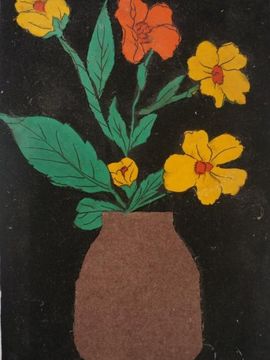 Черемухина Татьяна, 9 лет, Цветы, смешн. техн