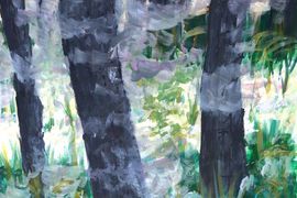 Шураева Софья, 14 лет, «Встреча зимы», б., гуашь, преп. Кауркина Н.М.