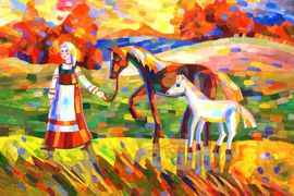 Чухрий Андрей, 12 лет, «Осенний вечер», б., гуашь, преп. Любимова Т.А.