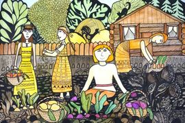 Зырянова Арина, 13 лет, «Конец лета», б., смеш. тех., преп. Конюхова С.А.