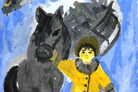 Кодолов Михаил, 8 лет, «Мужичок с ноготок», б., гуашь, преп. Кажарская Л.В.