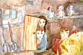 Лагунова Юлия, 9 лет, «Удивительно..», б., акварель, преп. Тригуб Т.В.