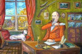 Дедиков Серафим, 14 лет, «Поздняя осень. Грачи улетели», б., гуашь, преп. Евтеева Т.А.