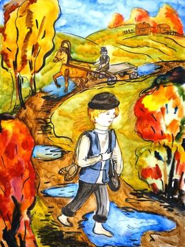 Крючков Артём, 12 лет, «Школьник», б., смеш. тех., преп. Цыганкова И.В.`