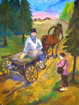 Конопатина Анастасия, 13 лет, «Школьник», б., гуашь, преп. Хлебникова Т.А.
