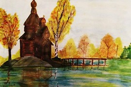 Хади Алина, 14 лет, Всюду любимую Русь узнаю.., б., акрил, преп. Котова М.В.