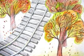 Никитина Варвара, 13 лет, «Железная дорога», б., смеш. тех., преп.  Кузнецова Г.С.
