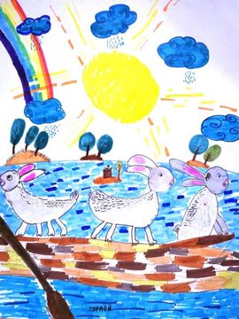 Никонов Гордей, 5 лет, Спасение зайцев, б., смеш. тех., преп. Ковешникова Т.В.