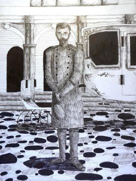 Баишева Самира, 13 лет, «Николай II», тон. б., смеш. тех., ДХШ №3, г. Пенза. 